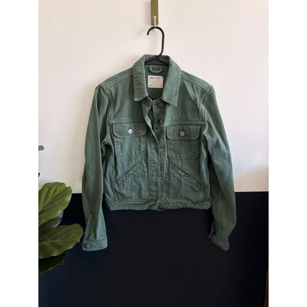 ASOS Size XS Hunter Green Denim Jacket